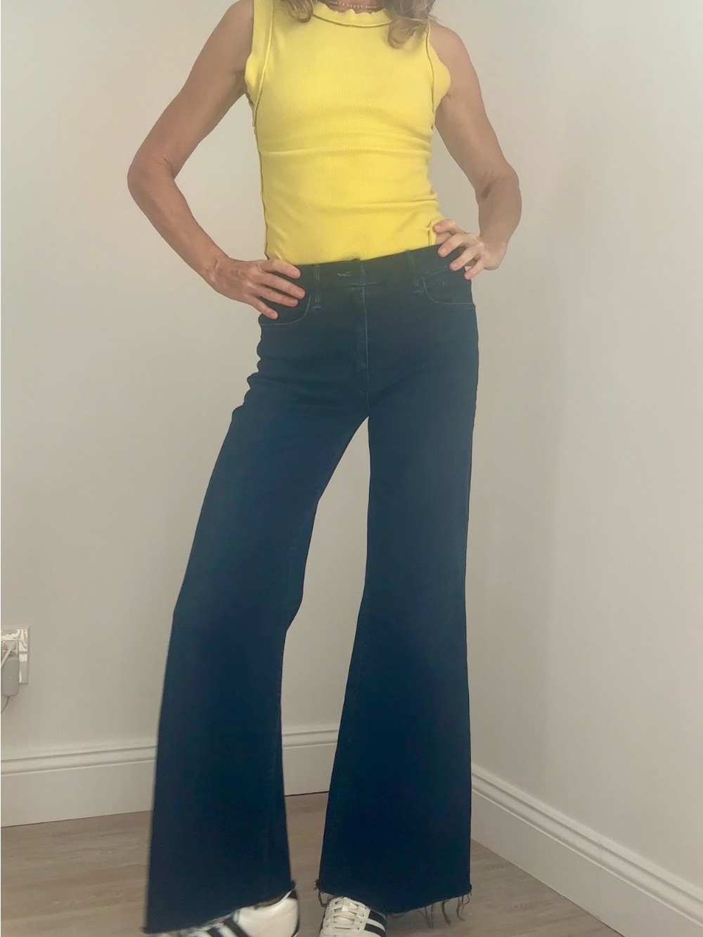 Mother Wide Leg Dark Blue Women’s Jeans